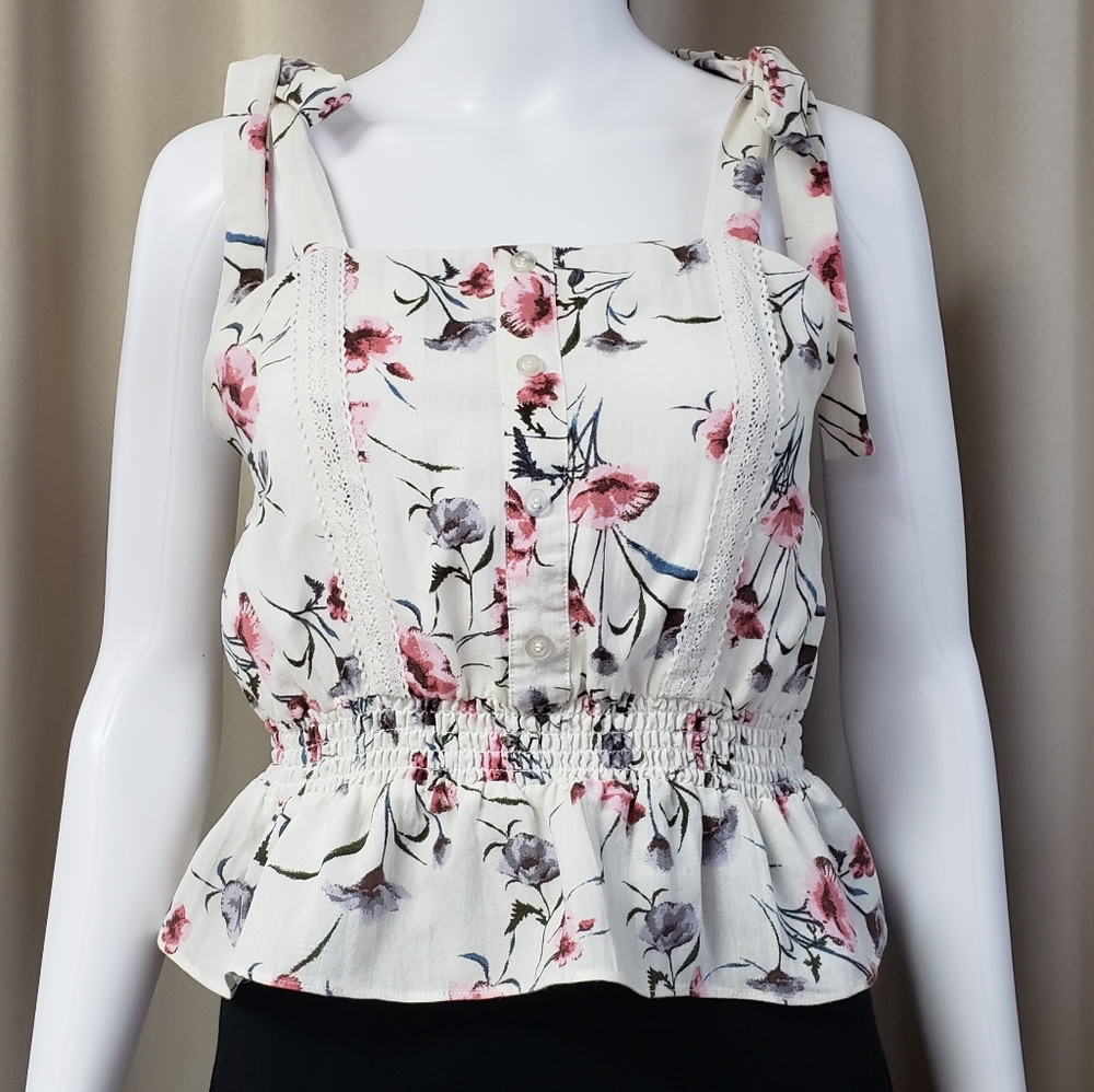 ANTHROPOLOGIE J.O.A. Sleveless Floral Top